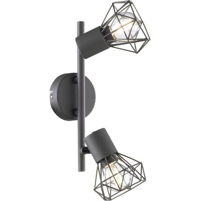 Fischer & Honsel Szara Regulowana Lampa Sufitowa i Ścienna - Lampa Sufitowa i Ścienna Fischer & Honsel Szara Regulowana Lampa Sufitowa i Ścienna - Lampa Sufitowa i Ścienna