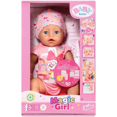 Zapf Baby Born Magic Rosa Muñeca Bebé 43 cm Zapf Baby Born Magic Rosa Muñeca Bebé 43 cm