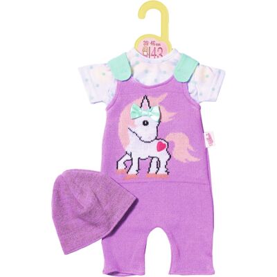 Dolly Moda 43cm Gebreide poppenromper en muts - Poppenkleding Dolly Moda 43cm Gebreide poppenromper en muts - Poppenkleding