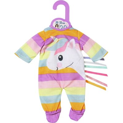 Dolly Moda Einhorn Romper - 30cm Puppe - Regenbogen Streifen - Unicorn Design Dolly Moda Einhorn Romper - 30cm Puppe - Regenbogen Streifen - Unicorn Design