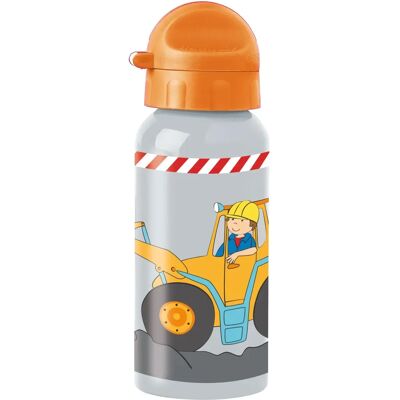 SIGIKID Bodo Bagger Bottiglia d'acqua per bambini - Acciaio inossidabile, 400ml, Grigio/Arancione SIGIKID Bodo Bagger Bottiglia d'acqua per bambini - Acciaio inossidabile, 400ml, Grigio/Arancione