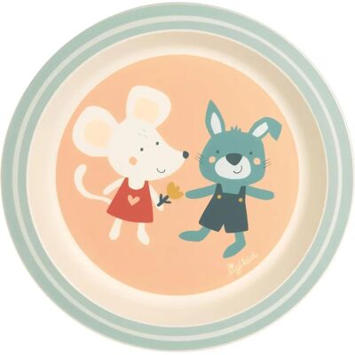 sigikid Gelber Baby Teller mit Maus & Hase - Baby Teller sigikid Gelber Baby Teller mit Maus & Hase - Baby Teller