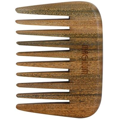 Magnum Natural Guaiac Hout Kam - Afro Stijl - Kam Magnum Natural Guaiac Hout Kam - Afro Stijl - Kam
