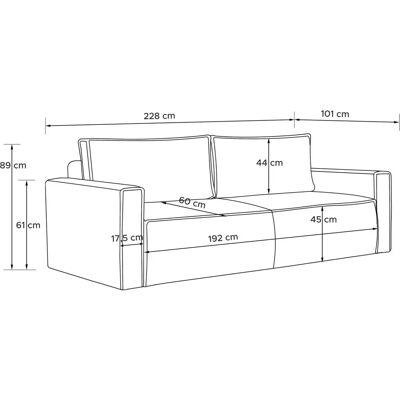 KONSIMO Napi Creme Sofa - Sofa KONSIMO Napi Creme Sofa - Sofa