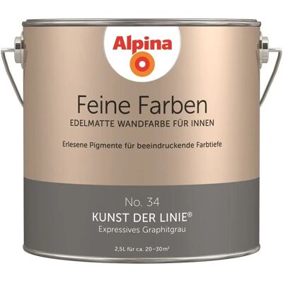 Alpina Graphit Innenwandfarbe - 2,5L - Kunst der Linie Alpina Graphit Innenwandfarbe - 2,5L - Kunst der Linie