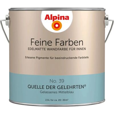 ALPINA Blaue Wandfarbe Nr. 39 - Innen, Edelmat, 2,5L ALPINA Blaue Wandfarbe Nr. 39 - Innen, Edelmat, 2,5L
