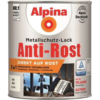 Alpina Metallschutz-Lack Matt 750 ml - Metallfarbe Alpina Metallschutz-Lack Matt 750 ml - Metallfarbe