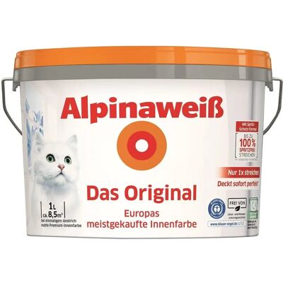 Alpina Weiß - Spritzfreie Innenfarbe - 1L bis 10L Alpina Weiß - Spritzfreie Innenfarbe - 1L bis 10L