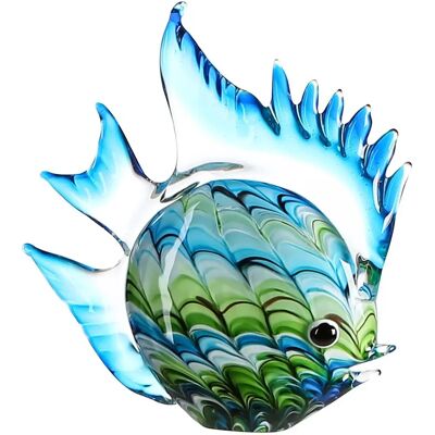 Gilde Casablanca Glazen Vis Beeld - Decoratieve Sculptuur Gilde Casablanca Glazen Vis Beeld - Decoratieve Sculptuur