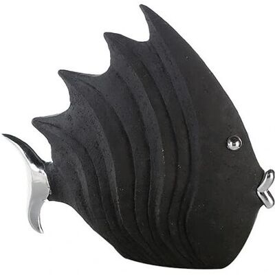 GILDE Casablanca Fisch Figur - Schwarze Deko-Skulptur GILDE Casablanca Fisch Figur - Schwarze Deko-Skulptur