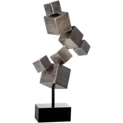 GILDE Casablanca Moderne Dekoskulptur - Antik Silber - 27x14x56 cm GILDE Casablanca Moderne Dekoskulptur - Antik Silber - 27x14x56 cm