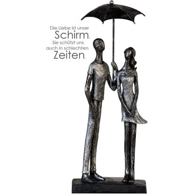 GILDE Casablanca Silber Schirm Skulptur - Dekofigur GILDE Casablanca Silber Schirm Skulptur - Dekofigur