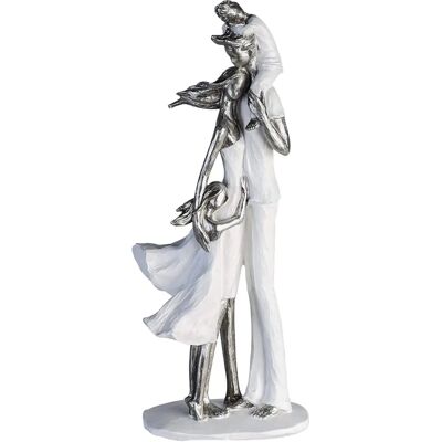 GILDE Familienfigur - Weiß/Silber - 16cm GILDE Familienfigur - Weiß/Silber - 16cm