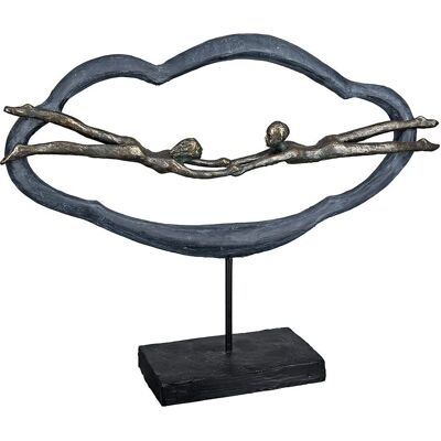 GILDE Love is in the air grey decorative sculpture - Dekofigur GILDE Love is in the air grey decorative sculpture - Dekofigur