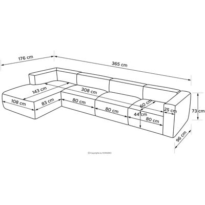KONSIMO BUFFO beige 6-Sitzer Ecksofa KONSIMO BUFFO beige 6-Sitzer Ecksofa