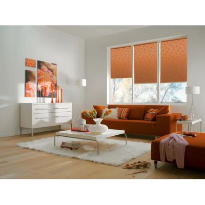 SUNLINES Funky Square Elektrisches Rollo - Orange, 180cm, App-gesteuert SUNLINES Funky Square Elektrisches Rollo - Orange, 180cm, App-gesteuert