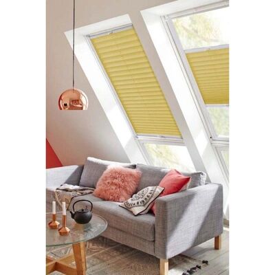 SUNLINES Classic Style Crepe Gelb Dachfensterplissee - Dachfenster Pleated Blind SUNLINES Classic Style Crepe Gelb Dachfensterplissee - Dachfenster Pleated Blind