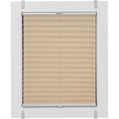 SUNLINES Beiger Plissee - 115x190cm, Crepe-Stil, Zweiseitig Verschiebbar SUNLINES Beiger Plissee - 115x190cm, Crepe-Stil, Zweiseitig Verschiebbar
