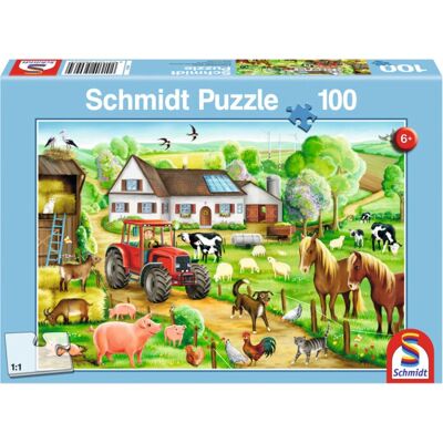 Puzzle de la Ferme Joyeuse Schmidt - 100 pièces Puzzle de la Ferme Joyeuse Schmidt - 100 pièces