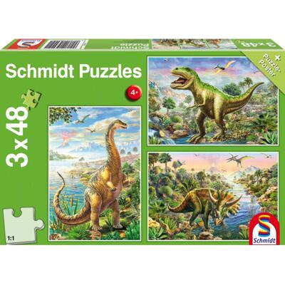 Schmidt Dinosaur Puzzel 48 st - Legpuzzel Schmidt Dinosaur Puzzel 48 st - Legpuzzel
