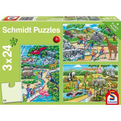 Schmidt Spiele 56218 Puzzel - Fauna 24 stuks Schmidt Spiele 56218 Puzzel - Fauna 24 stuks