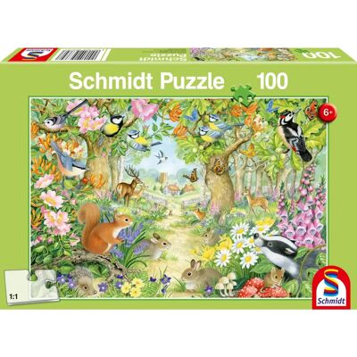 Schmidt Animaux dans la Forêt Puzzle 100 pièces Schmidt Animaux dans la Forêt Puzzle 100 pièces