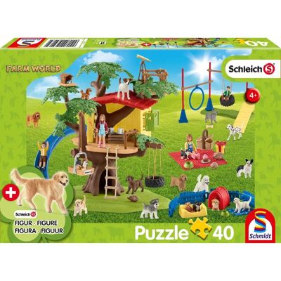 Schmidt 56403 Puzzle - Bauernhof, 40 Stück, Schleich-Figur Schmidt 56403 Puzzle - Bauernhof, 40 Stück, Schleich-Figur