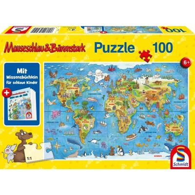 Schmidt Spiele 56412 Puzzle - Premium 100 bitar Världskarta - Utbildning Schmidt Spiele 56412 Puzzle - Premium 100 bitar Världskarta - Utbildning