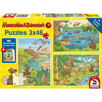 Schmidt Spiele - Puzzle 56413 - Zwierzęta i Natura 3x48 Schmidt Spiele - Puzzle 56413 - Zwierzęta i Natura 3x48