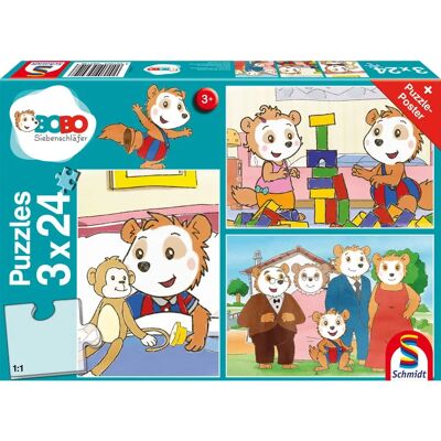 Schmidt Puzzle 3x24 Tiere - Puzzlespiel Schmidt Puzzle 3x24 Tiere - Puzzlespiel