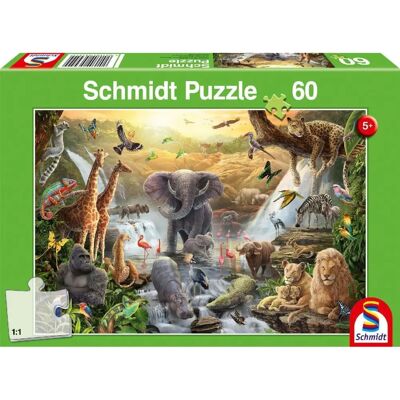 Schmidt Puzzle Tiere in Afrika - 60 Teile Kinderpuzzle Schmidt Puzzle Tiere in Afrika - 60 Teile Kinderpuzzle