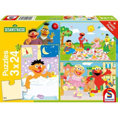 Schmidt Spiele Sesame Street Puzzle-Set - 3x24 Teile Schmidt Spiele Sesame Street Puzzle-Set - 3x24 Teile