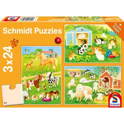 Puzzle Ferme Schmidt 56518 - 3 Pièces 24 Puzzle Ferme Schmidt 56518 - 3 Pièces 24