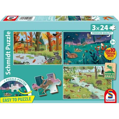Schmidt Spiele - 56581 - Erdei és mező állatok téma - Puzzle Schmidt Spiele - 56581 - Erdei és mező állatok téma - Puzzle
