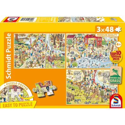 Schmidt Spiele - 56582 - Zoológico - 48 pcs - Rompecabezas Schmidt Spiele - 56582 - Zoológico - 48 pcs - Rompecabezas
