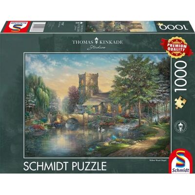 Schmidt Spiele Thomas Kinkade Willow Wood Chapel 1000 Puzzle Schmidt Spiele Thomas Kinkade Willow Wood Chapel 1000 Puzzle