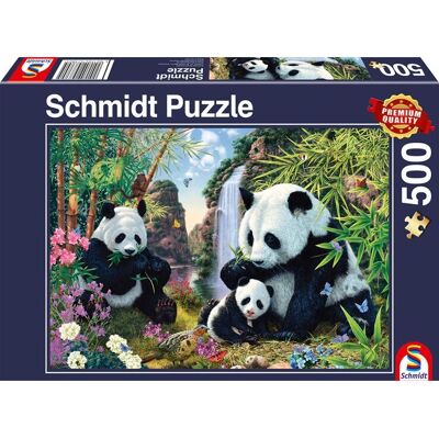 Schmidt Panda Család Vízesés Puzzle - 500 Darab Schmidt Panda Család Vízesés Puzzle - 500 Darab
