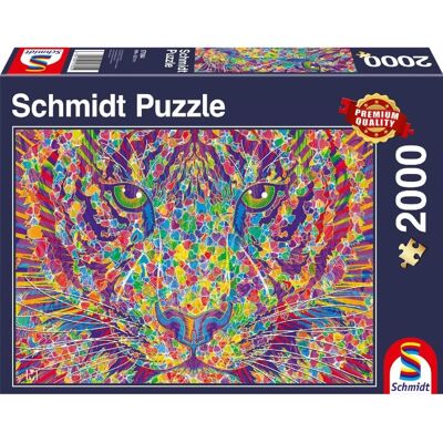 Schmidt Wild at Heart - 2000dílné barevné puzzle tygra Schmidt Wild at Heart - 2000dílné barevné puzzle tygra