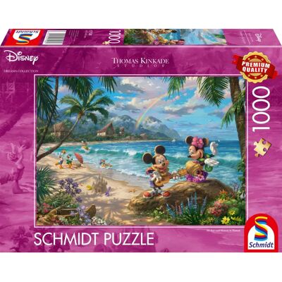 Puzzle Disney Minnie & Mickey à Hawaii - 1000 pièces - Publicité Puzzle Disney Minnie & Mickey à Hawaii - 1000 pièces - Publicité