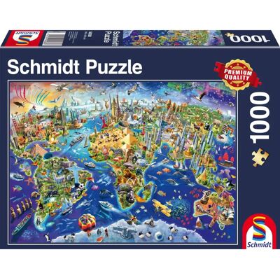 Schmidt Spiele Découvrez notre monde, puzzle de 1000 pièces Schmidt Spiele Découvrez notre monde, puzzle de 1000 pièces
