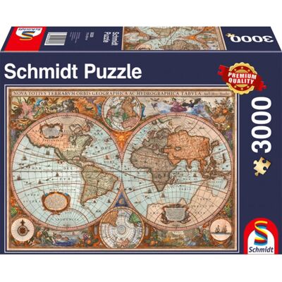 Rompecabezas Mapa Mundo Antiguo Schmidt - 3000 Piezas - 12+Años Rompecabezas Mapa Mundo Antiguo Schmidt - 3000 Piezas - 12+Años