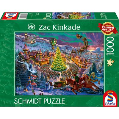 Schmidt Spiele 58609 Puzzel - Kerstmis - 1000 stukjes - Noordpool Scene Schmidt Spiele 58609 Puzzel - Kerstmis - 1000 stukjes - Noordpool Scene