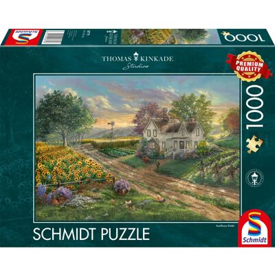 Schmidt Kinkade Pole slunečnic 1000 dílné puzzle Schmidt Kinkade Pole slunečnic 1000 dílné puzzle