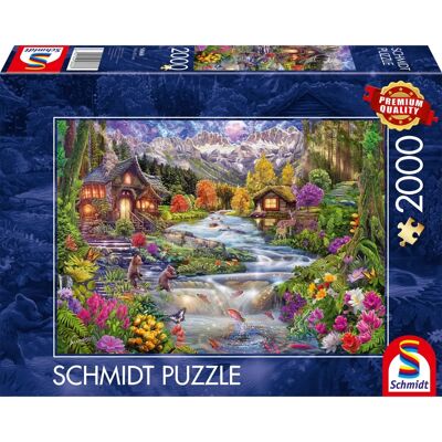 Schmidt Spiele Puzzel 2000 stuks Berg Rivier Schmidt Spiele Puzzel 2000 stuks Berg Rivier