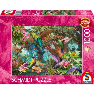 Rompecabezas Colibrí en Explosión de Color - Puzzle de 1000 Piezas Rompecabezas Colibrí en Explosión de Color - Puzzle de 1000 Piezas