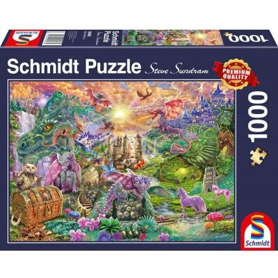 Schmidt Spiele 58966 Puzzle Royaume du Dragon Enchanté - Puzzle Schmidt Spiele 58966 Puzzle Royaume du Dragon Enchanté - Puzzle