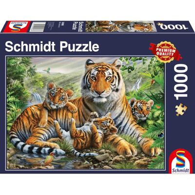 Schmidt Tygr a Štěňata 1000dílné Puzzle Schmidt Tygr a Štěňata 1000dílné Puzzle