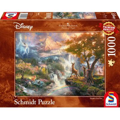 Schmidt Kinkade Bambi Puzzle - 1000 pcs - Disney Collectible Schmidt Kinkade Bambi Puzzle - 1000 pcs - Disney Collectible
