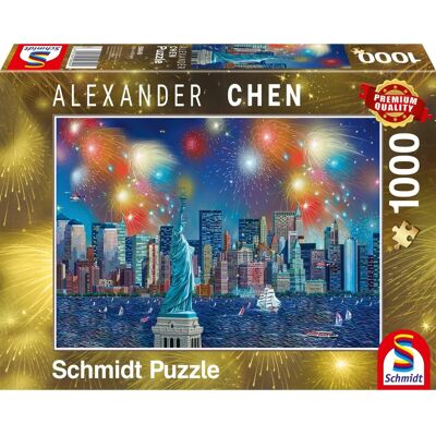 Puzzle Statua Wolności z fajerwerkami od Schmidta i Alexandra Chena - 1000 elementów Puzzle Statua Wolności z fajerwerkami od Schmidta i Alexandra Chena - 1000 elementów
