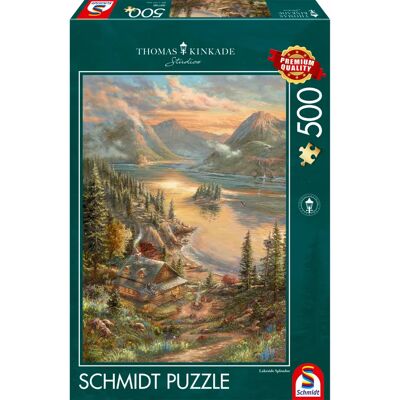Schmidt Thomas Kinkade Lakefront Splendor - Puslespil 500 Stykker Schmidt Thomas Kinkade Lakefront Splendor - Puslespil 500 Stykker